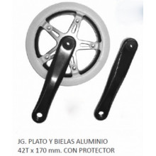 Plato y biela 42t aluminio